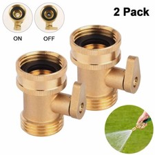 2pcs 34 Inch Heavy Duty Brass Garden Nozzle Solid Hose Connector Shut Off Valve 2pcs 34 Inch Heavy Duty Brass Garden Nozzle Solid Hose Connector Shut Off Valve