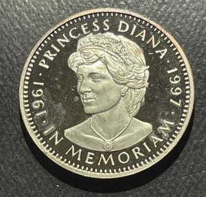 Liberia 1997 $20 Proof 1 Oz Silver Coin: Princess Diana/In Memoriam-9606638