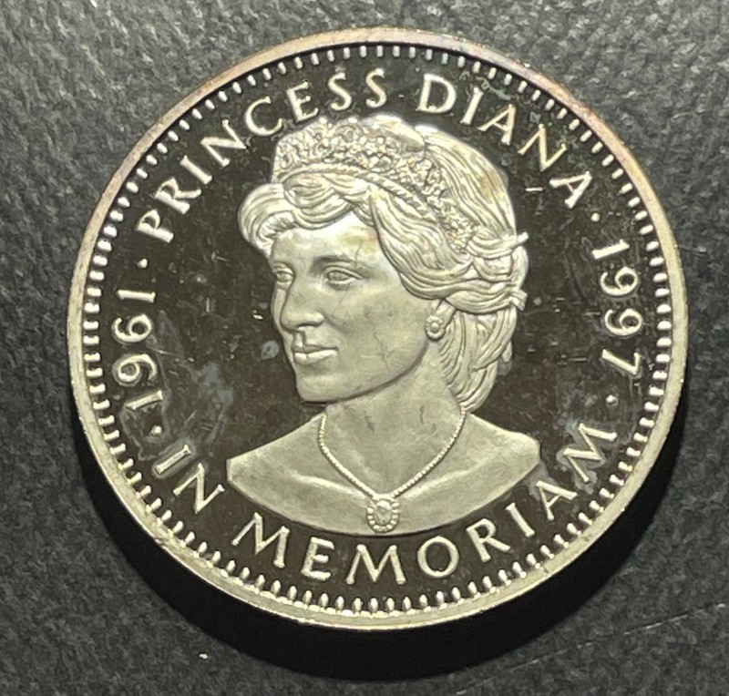 Liberia 1997 $20 Proof 1 Oz Silver Coin: Princess Diana/In Memoriam-9606638