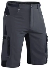 Men's Hiking Cargo Shorts Quick Dry Water-Resistant for Outdoor Sports (Large)