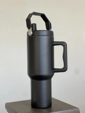 40OZ Plus Tumbler With Handle Straw Lid Stainless Steel Coffee Sublimation