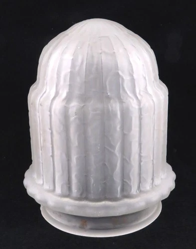 * 1920s - ANTIQUE / ART DECO CLEAR FROSTED GLASS SHADE for TABLE LAMP