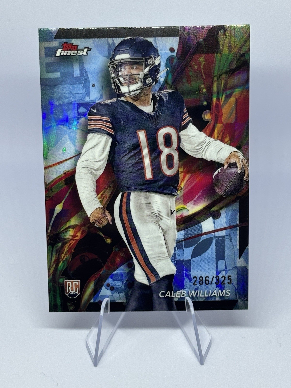 2024 Topps Finest - Common Caleb Williams #61 Sky Blue Refractor /325 (RC)