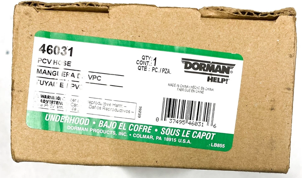 Tubo de válvula PCV Dorman 46031 para Ford Focus 2000 2,0 L-L4 Foto 3 de 3