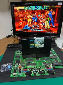 NEO GEO AES AES3-5 Console Boxed Full Recap, BIOS Socketed, RGB Bypass, YPbPr