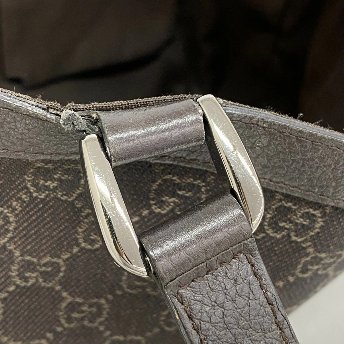 Gucci Tote Bag Denim Brown Silver Hardware 268639 for Ladies thumbnail 9