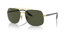 Ray-Ban RB3699 Polished Black On Gold/Green 59 mm Sunglasses RB3699 900031 59-18