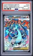 2025 Pokemon Mep En-Me Black Star Promo #023 Mega Charizard X Ex PSA 10