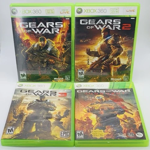 Lot of 4 Gears of War 1, 2, 3 and Gears of War: Judgement Xbox 360 Epic - Tested