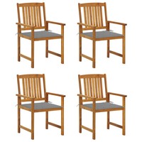 GartenstüHle 4Er Set Massivholz Akazie Mit Kissen FüR Terrasse Balkon