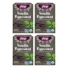 Yogi Vanilla Peppermint Digestive Herbal Tea Limited Edition, 64 Tea Bags