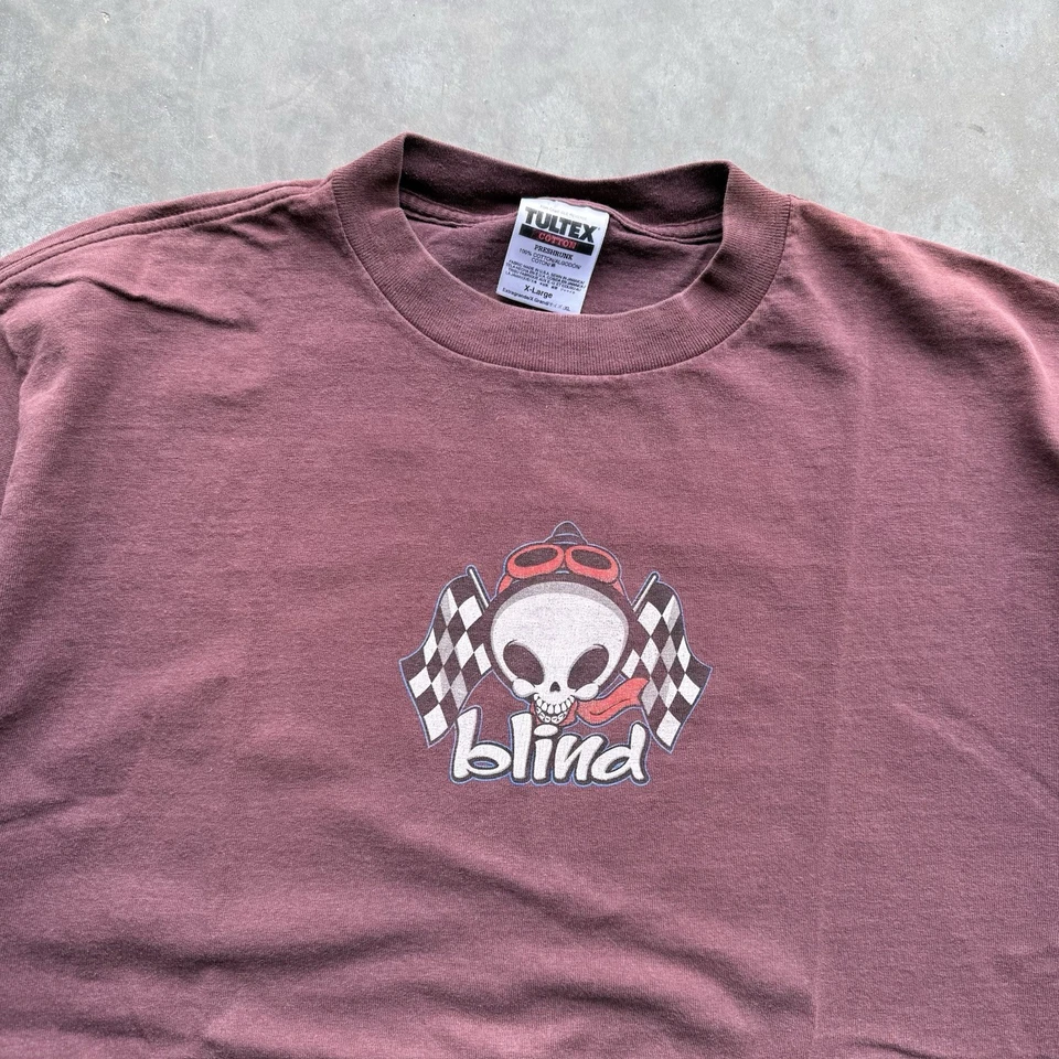 Camiseta De Colección Años 90 Patinetas Ciegas Raras Gráficas Talla XL Reaper Patín Desteñido Foto 2 de 4