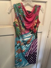 Ralph Lauren Colorful Geometric Floral Dress Size 8p