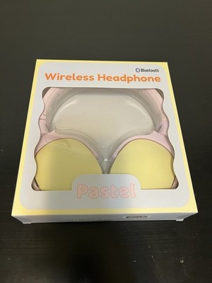 Orbit Wireless Headphones Pastel Pink/Yellow Bluetooth Headphones