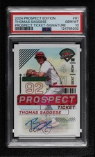 2024 Prospect Edition Holo Signatures Thomas Saggese #61 PSA 10 GEM MT Auto 8d2