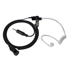 UAYESOK Waterproof Acoustic Tube Walkie Talkie Earpiece with Mic PTT Screw Th...