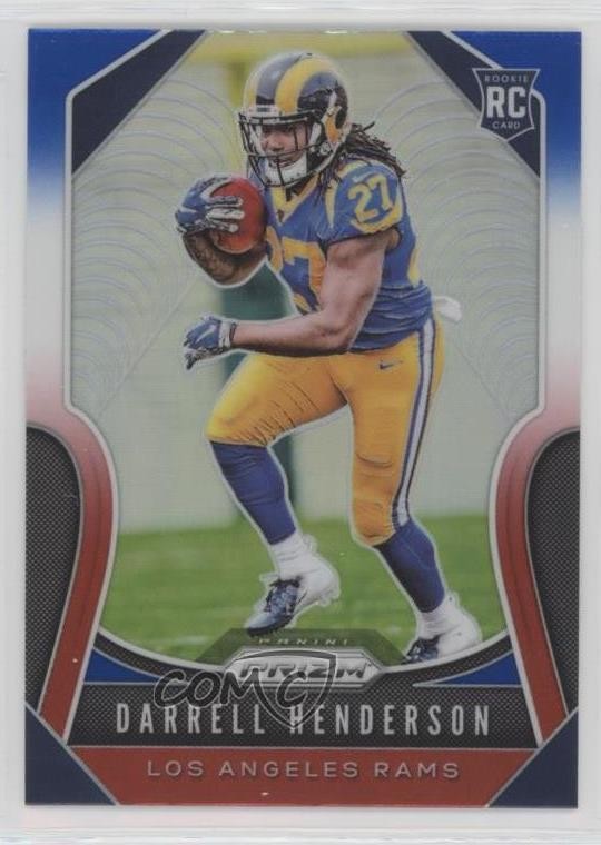 2019 Panini Prizm Rookies Red White & Blue Darrell Henderson #330 Rookie RC wd9