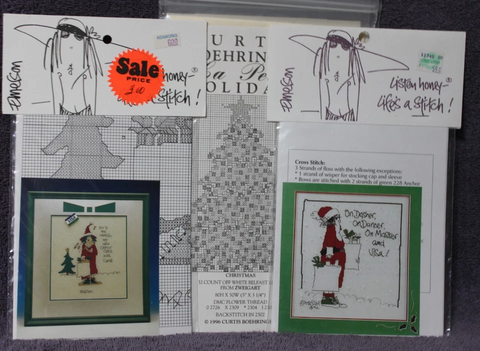 CHRISTMAS PATTERN LOT of 15 cross stitch Prairie Schooler & more all listed - Image 4 of 4