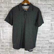 BYLT Premium Drop Cut LUX Dark Gray Performance Casual Polo Mens LARGE