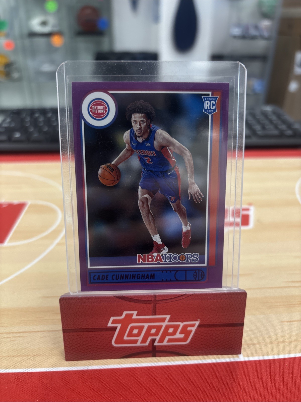 2021-22 Panini NBA Hoops - Rookies Cade Cunningham #201 Purple (RC) TK