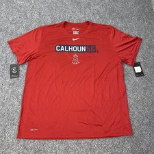 Los Angeles Angels Shirt Mens 2XL Red MLB Baseball Dri-Fit Nike Calhoun 56 Tee