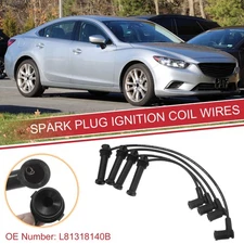 4pcs Spark Plug Wire Ignition Coil Cable No.L81318140B for Mazda 6 2003-2005