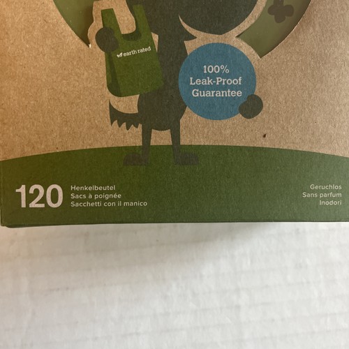 Earth Rated Unscented Dog Poop Bags Extra Strong Leak Proof Extra Wide Box 120 - Picture 3 of 4