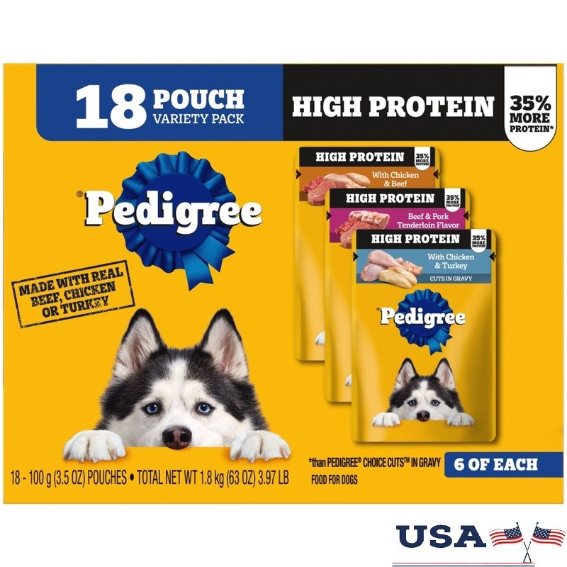 Variety Pack Chicken Turkey Beef 18 Pouches New