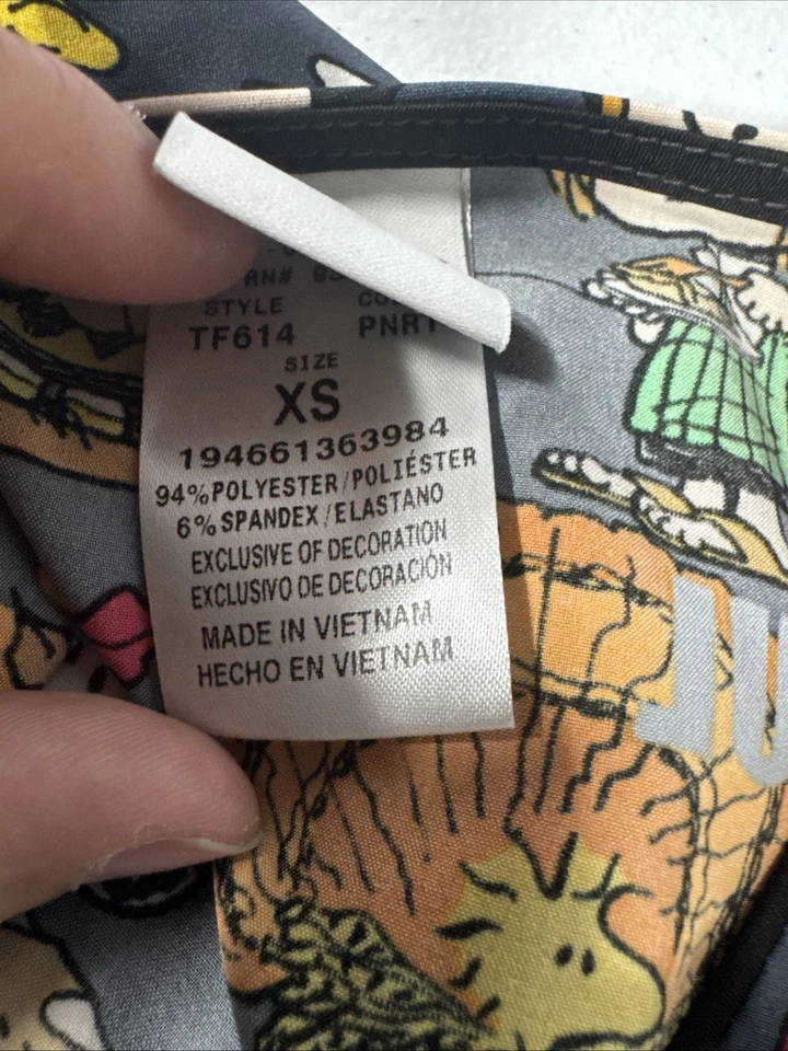 Peanuts Grateful Thanksgiving Scrub Top XS Snoopy Charlie Brown TF614 Uniform - Image 4 of 4