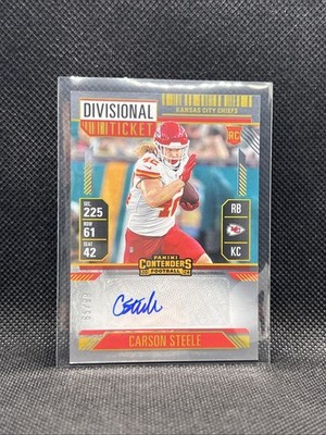 2024 Panini Contenders Rookie Carson Steele #65/99 Divisional Ticket