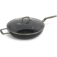 Blu. Cookware 12.6” Wok with Lid, Durable Non-Stick Stir Fry Pan, Non-Toxic,