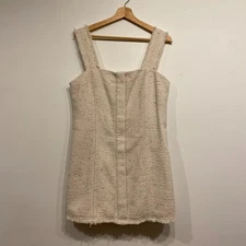NWT House of Harlow 1960 Tweed Cream Mini Dress Size Medium