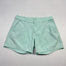 Huk Shorts Mens Large Mint Green Performance Fishing Stretch Zip Pockets