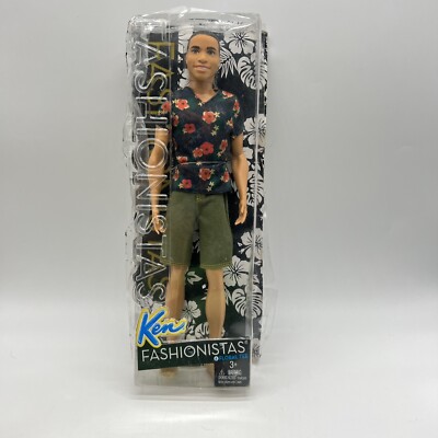 Barbie Ken Fashionistas Floral Tee Male Doll New HTF Damaged Box