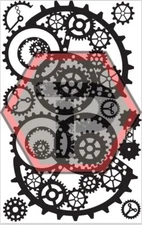 V1 Steampunk Stencil, Precut Easy Peel Flexible Vinyl Sheet, Avery Paint Mask!