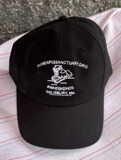 Guinea Pig Sanctuary Black White Baseball Cap Hat Wheekends Salisbury MA Swag