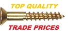 Solid Brass Screw Slotted Countersunk Head Wood Screws 2mm - 5mm #2, #4, #6, #8