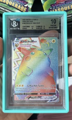 Rainbow Pikachu Vmax Beckett 10 Pokemon cards | eBay