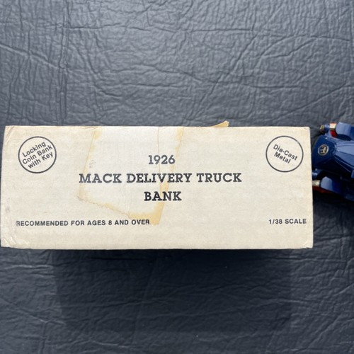 1926 JC Penney Co. Mack Delivery Truck Bank Ertl 1:38 Red White And Blue - Picture 12 of 17