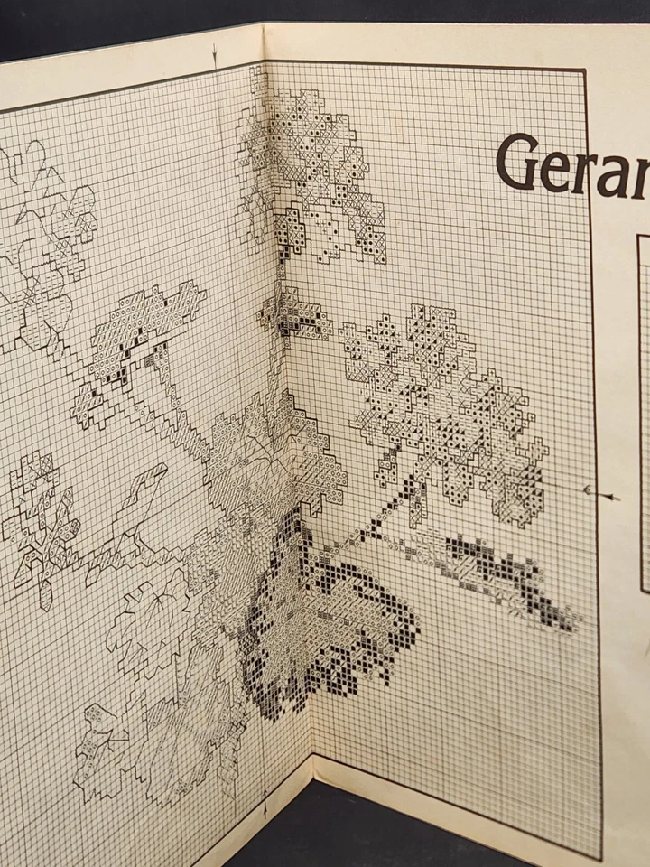 Geranium I Counted Cross Stitch Janet Powers Watercolors Green Apple Co. #560 - Image 3 of 4