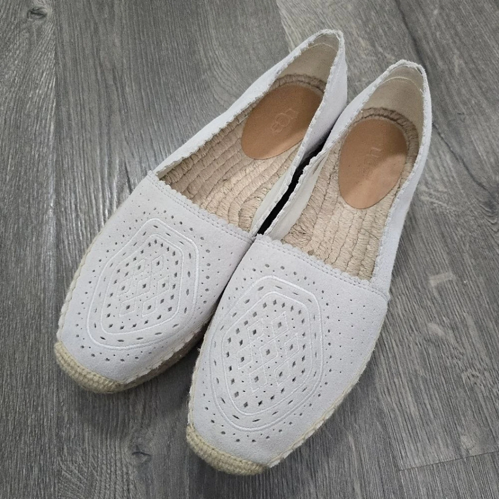 Mocassini UGG Heidi Jasmine espadrillas in vera pelle scamosciata traforata 7 5