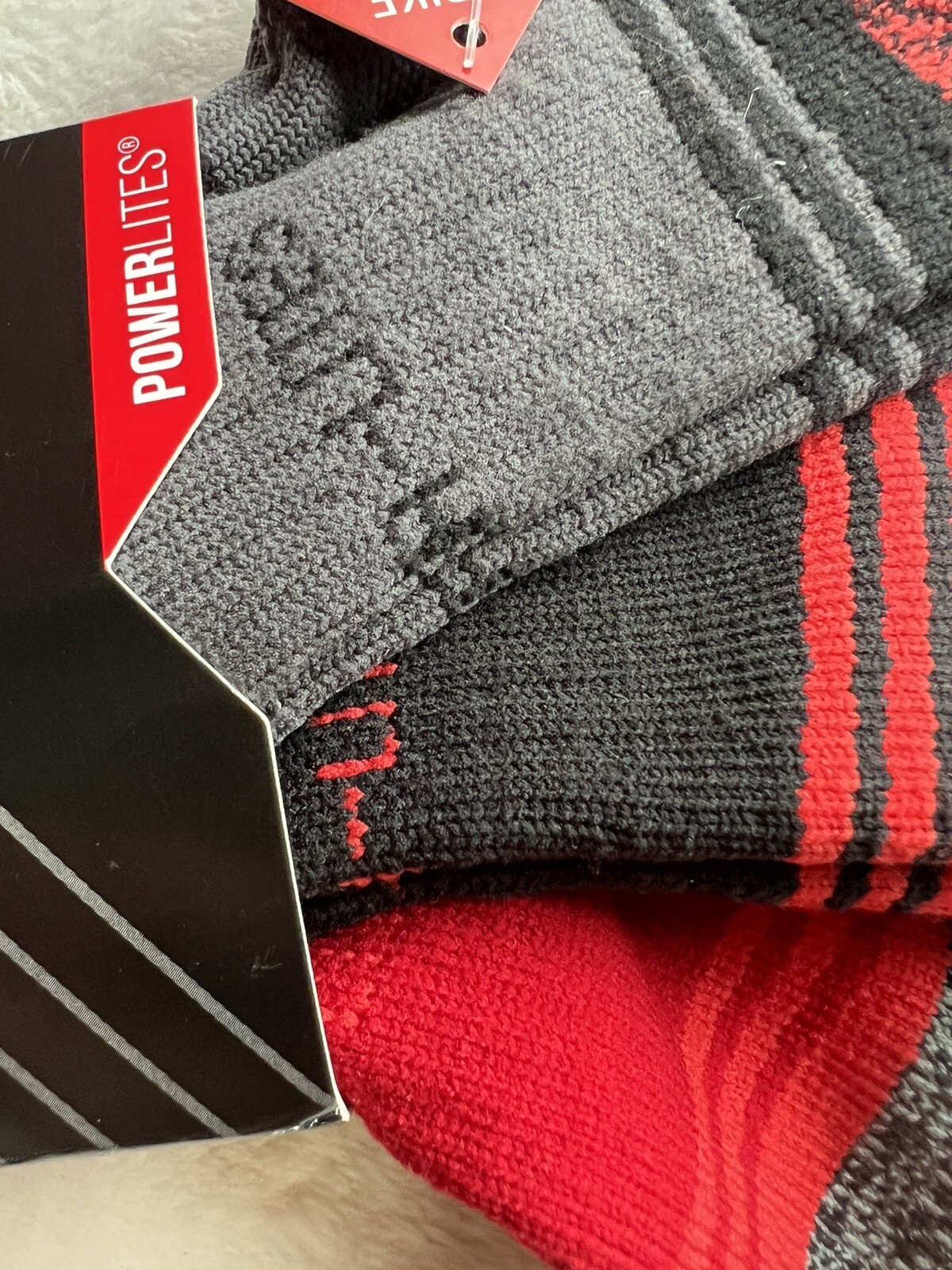 6 Pair PowerSox Men's Powerlites Red Gray Cushion LowCut Socks Medium 79 New eBay