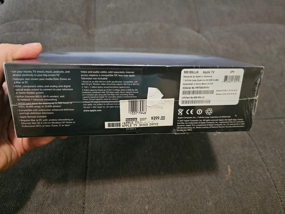 RARE MAC + PC Apple TV (1st Generation) 160GB Media Streamer. A1218. NEW SEALED. - Image 2 of 4