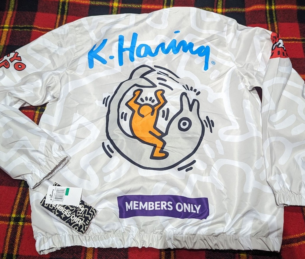 Members Only— Keith Haring Windbreaker Zip Jacket White Members Only— Keith Haring Windbreaker Zip Jacket White