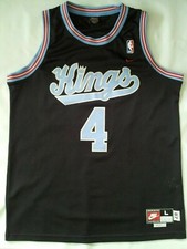 VINTAGE NIKE REWIND 1987 SACRAMENTO KINGS #4 WEBBER BASKETBALL JERSEY SIZE L