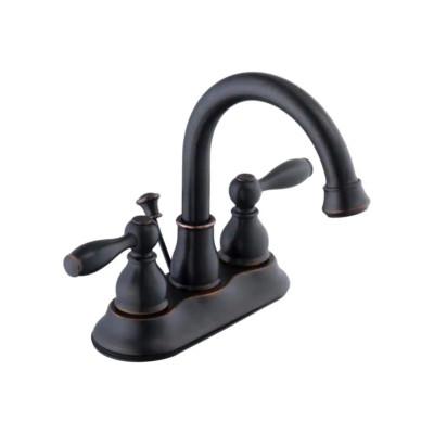 Glacier Bay Bathroom Faucet Sink 4 Inch Centerset 2 Handle High Arc Spout Bronze