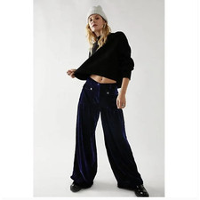 Free People Lotus Velvet Pants 27 NEW