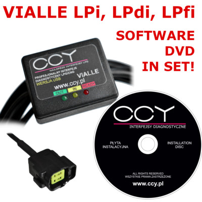 VIALLE LPi, LPdi, LPfi / LPG GPL Diagnose Kabel USB INTERFACE ADAPTER + Software