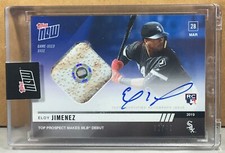 2019 TOPPS NOW #17B ELOY JIMENEZ WHITE SOX RC Debut AUTO BASE RELIC Blue 2/49