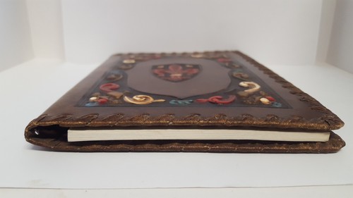Embossed Leather Telephone Address Book Folder Tablet Fleur-de-Lis Vintage MCM - Picture 15 of 20